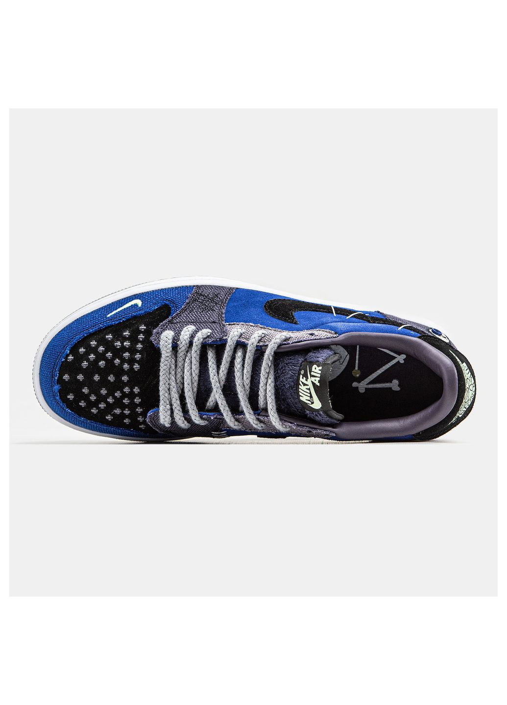 Синій Осінні кросівки чоловічі, в'єтнам Nike Air Jordan 1 Low Voodoo Alternate Zion