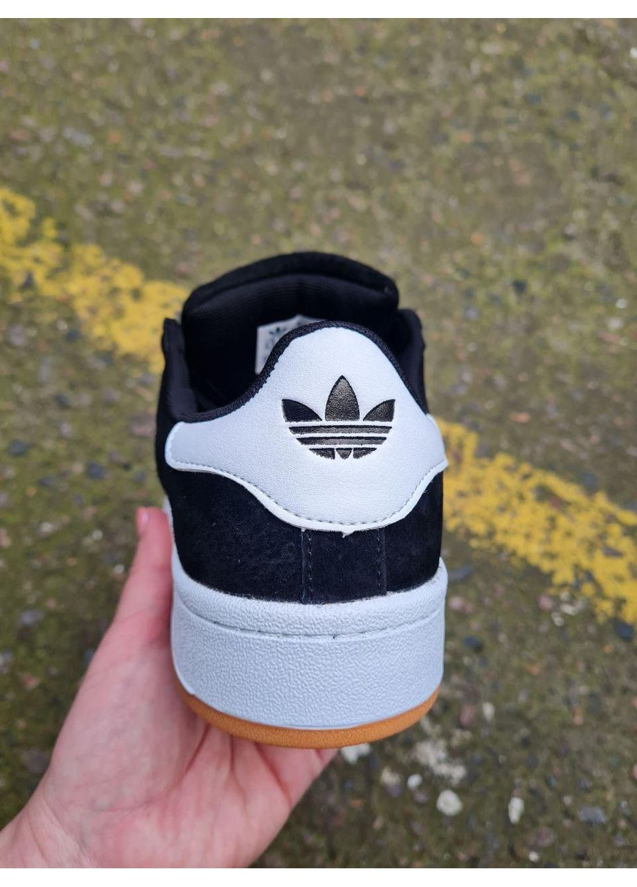 КРОССОВКИ ЖЕНСКИЕ ADIDAS CAMPUS 00S BLACK WHITE BROWN АДИДАС КАМПУС No Brand чёрные демисезоны (368861853)