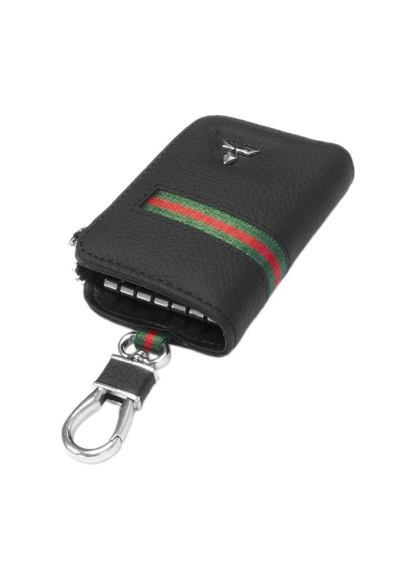 Ключниця, шкіряна автоключниця з логотипом МІТСУБІШІ (багатофункціональна чорна 11012) Mitsubishi (360949395)