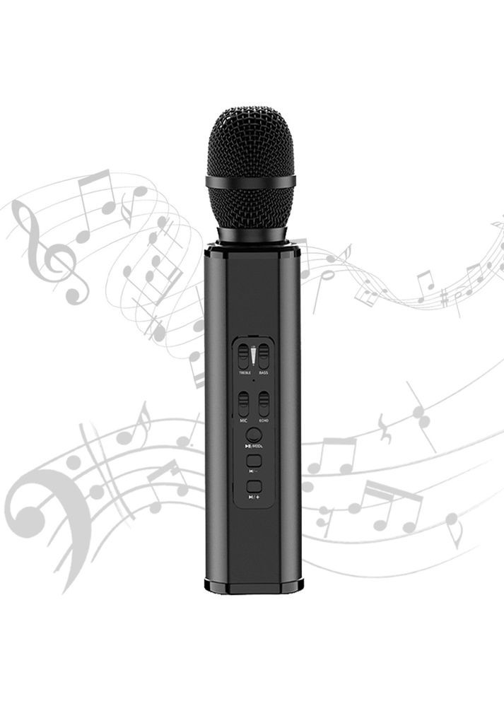 Караоке микрофон K6 Premium черный со стерео звуком Losso (327041705)