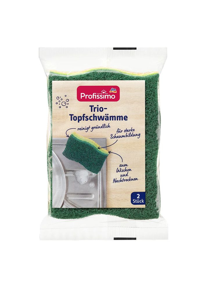 Губки Topfschwämme для интенсивного мытья посуды, 2 шт. Profissimo (360655100)