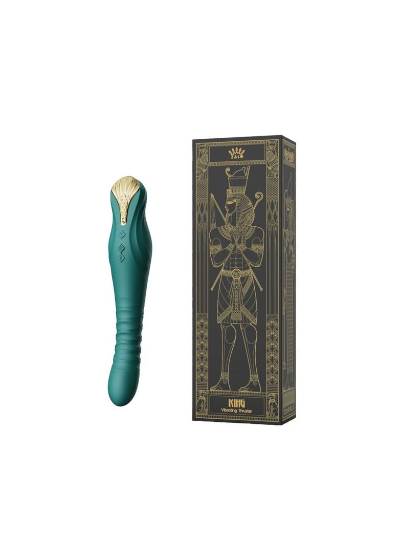 Смартвібратор-пульсатор — King Turquoise Green, кристал Swarovski Zalo (369952959)