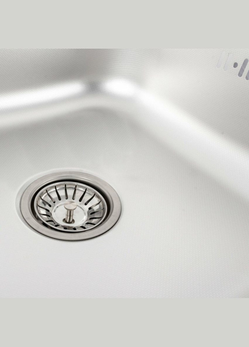 Кухонна мийка з нержавіючої сталі ДЕКОР 6060 L (0,7/160 мм) Valeso (342071567)