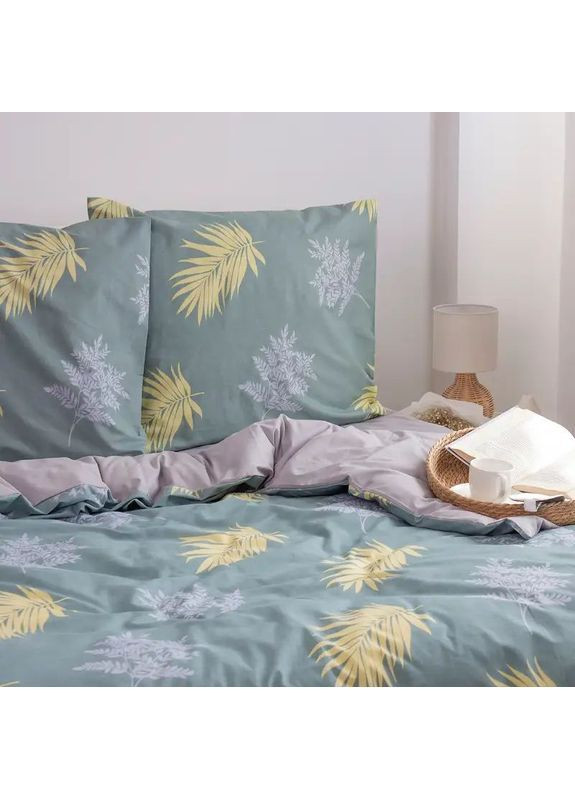 Євро комплект постільної білизни Бязь з наволочками 70*70 см, 115 гр/м2 Soft Tropics Сірий (20160200215) ТЕП (365851935)