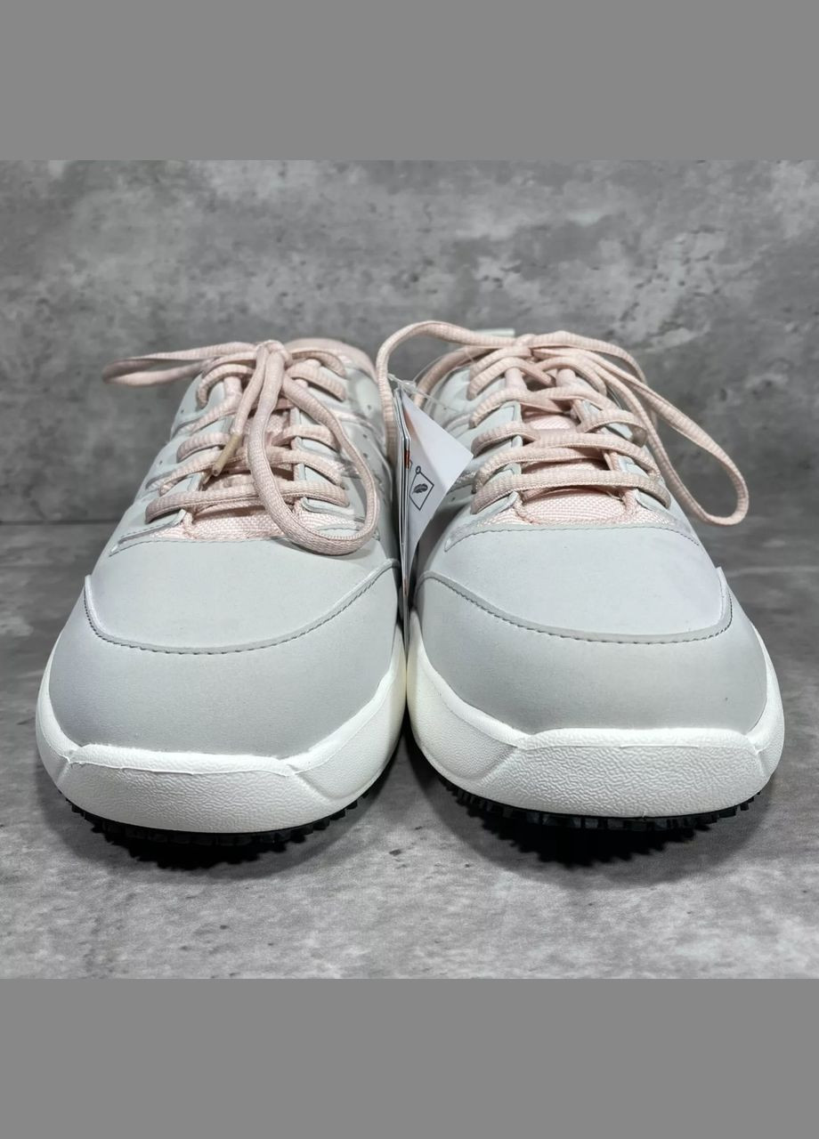 Светло-серые крокс кроссовки серые с розовым лайтрайд on the clock work sneaker atmosphere/multi Crocs