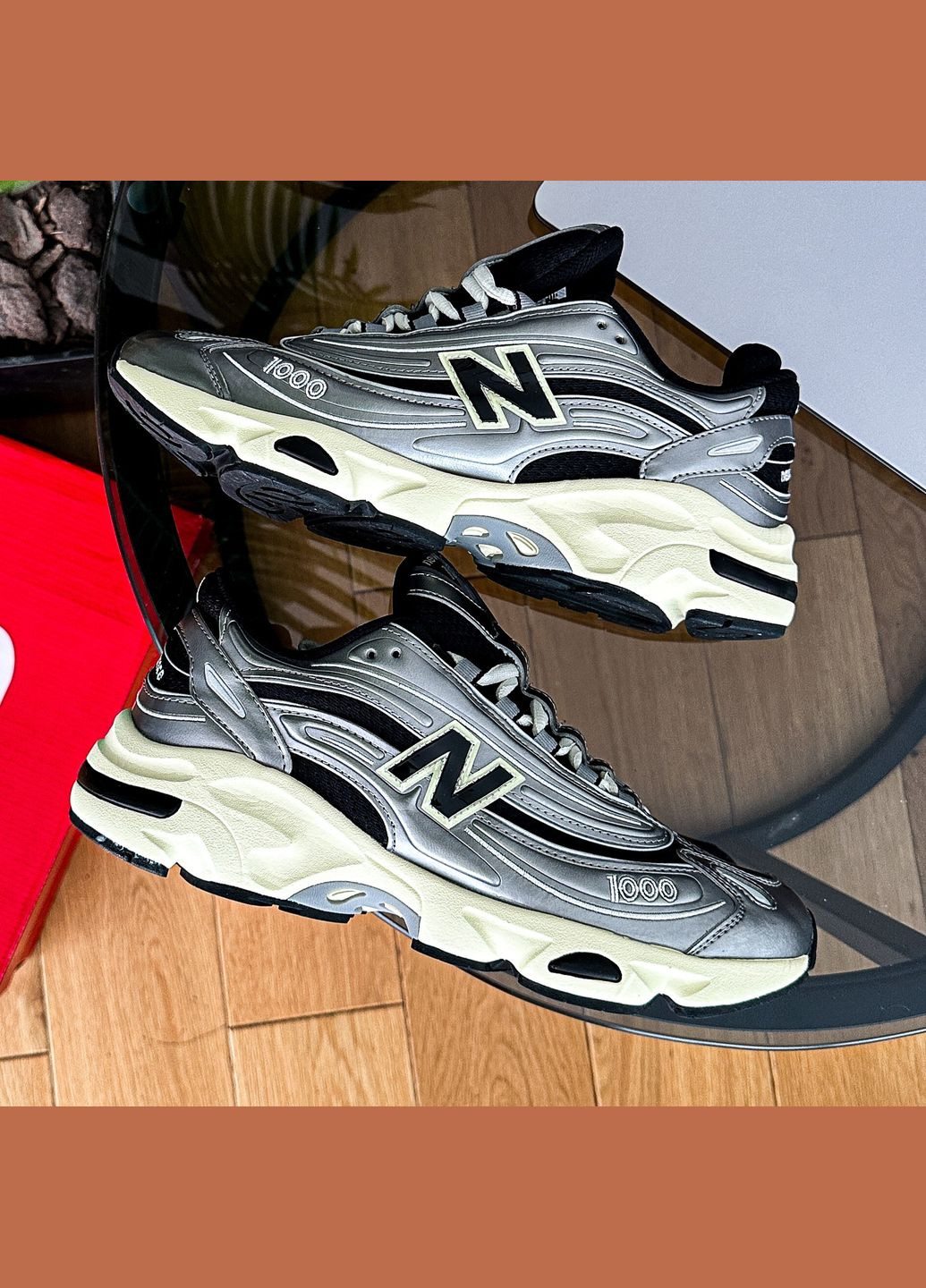 Срібні Осінні кросівки чоловічі і жіночі new balance 1000 silver metallic | нью баланс 1000 срібні No Brand