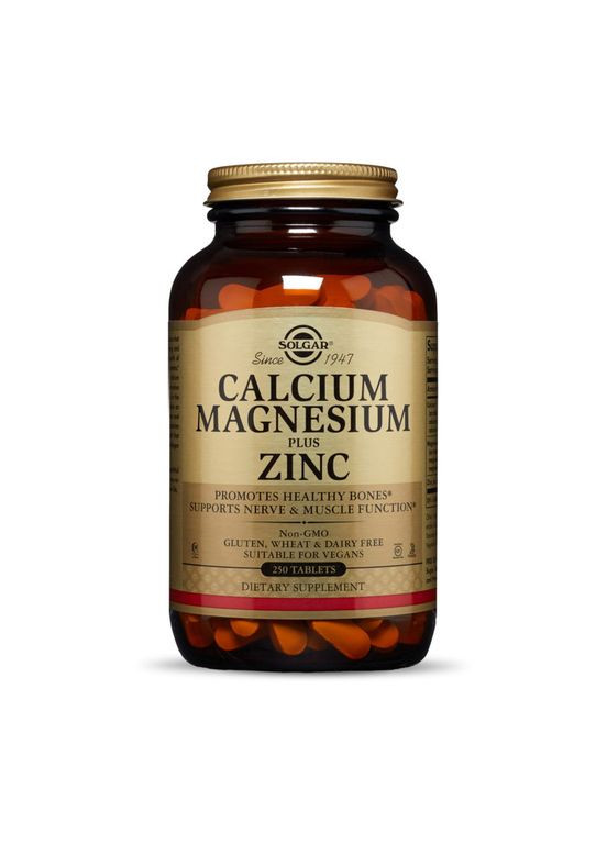 Calcium Magnesium plus Zinc (250 tab) Solgar (371893272)