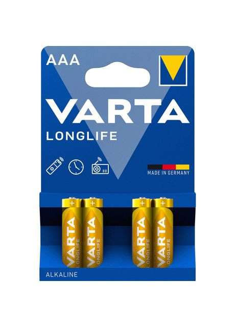 Батарейки Longlife AAA BLI 4 шт алкалінові (4008496525072) Varta (370778931)