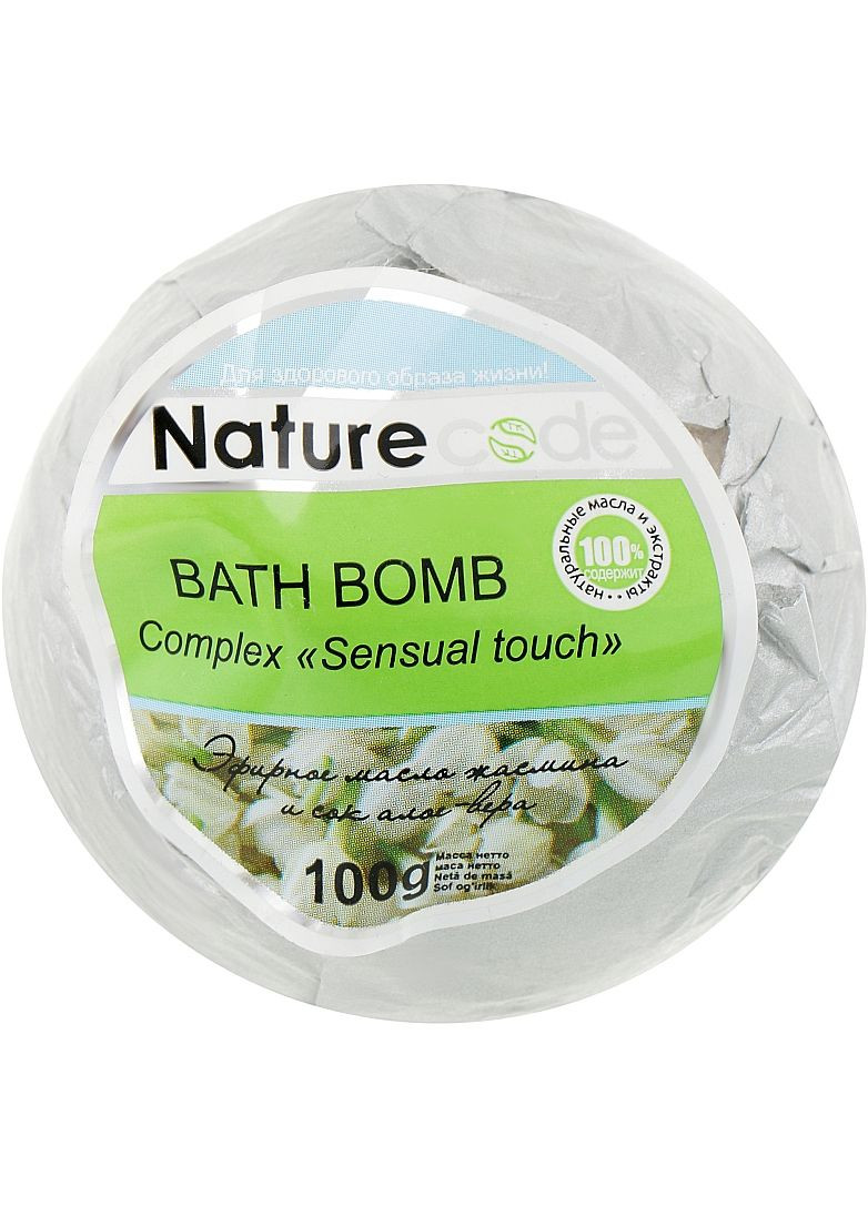 Бомба для ванн, біла Sensusal Touch Bath Bomb 100g (861074-33079) Nature Code (368664180)