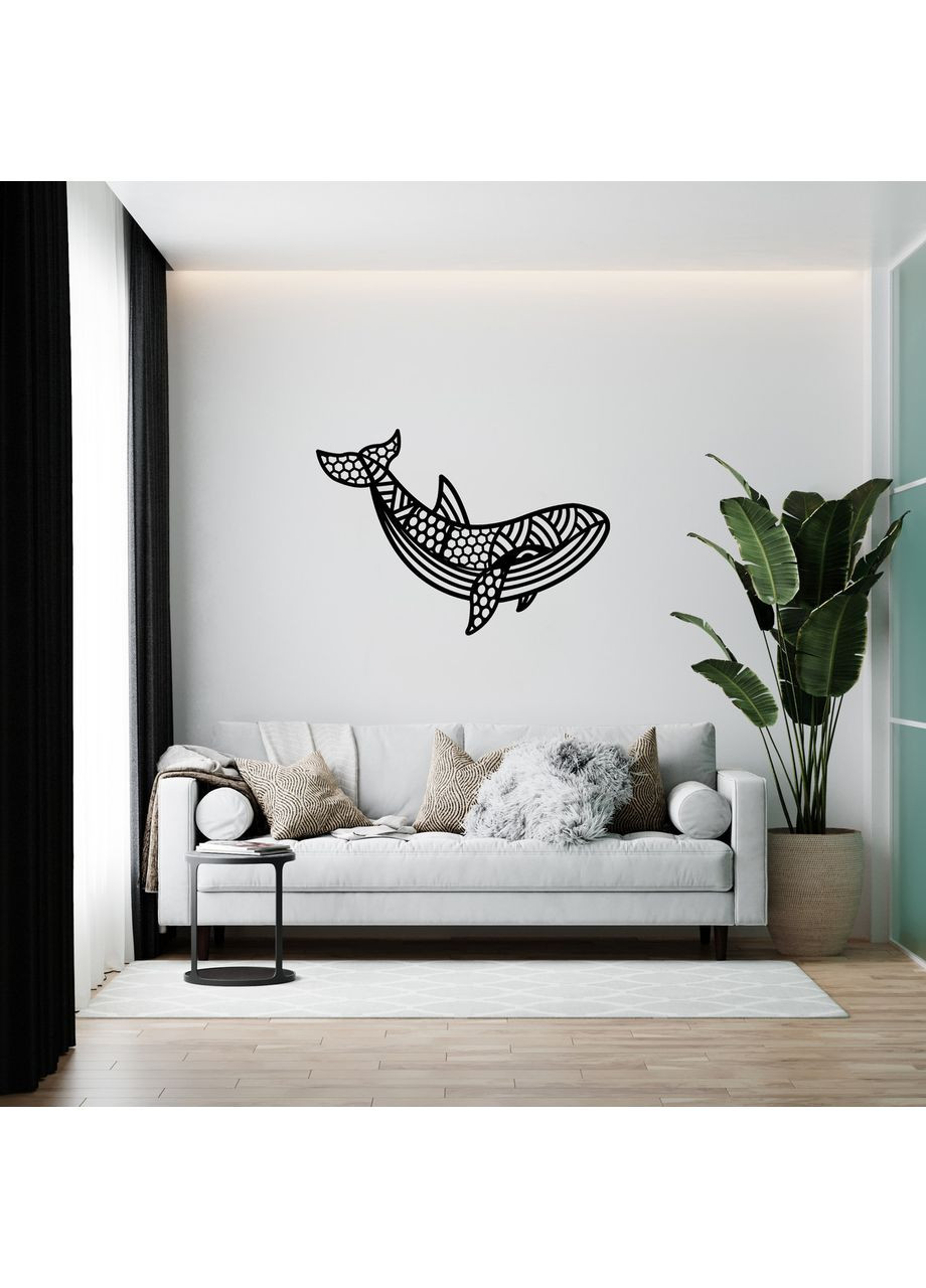 Деревянный декор на стену панно «Кит» Ekostar (368307256)