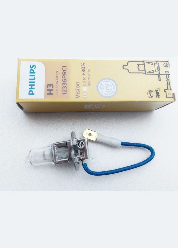 Лампа H3 55W 12V PK22S Premium (Philips) 12336PR Vision (368799277)
