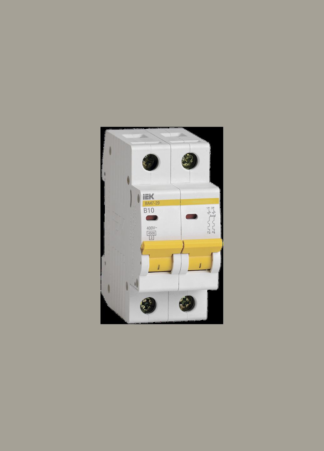 Автоматический выключатель 2Р 10А 4,5кА "B" [MVA20-2-010-B] ВА47-29 UEC (337157035)