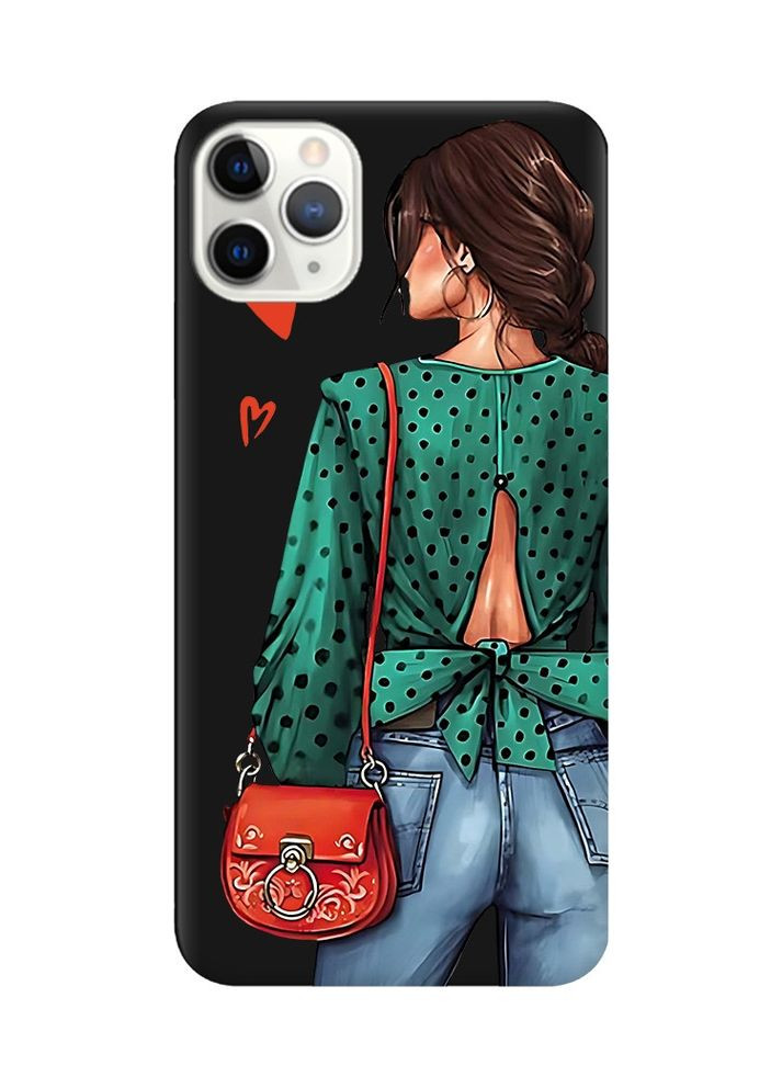 Матовый чехол на iPhone 11 Pro:: Девушка в зеленом (принт 224) Creative (359489895)