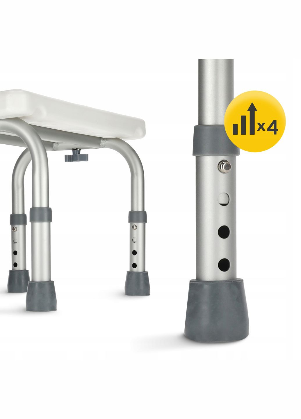 Сходинка-табурет для ванної та душу, регульована White/Grey (P-5905973403429) 4FIZJO (335805628)