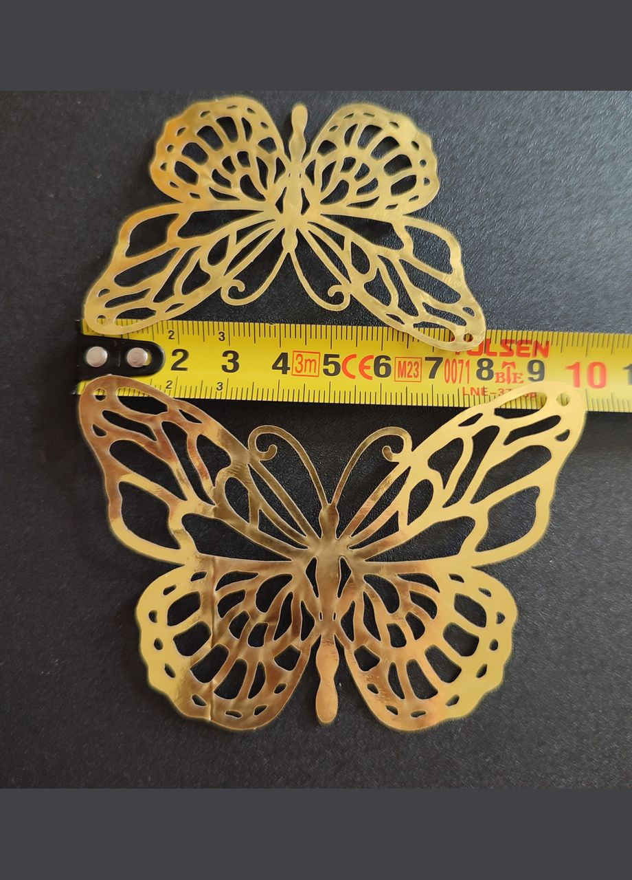 3D наклейки бабочки золотые 12штук набор JJ312-E No Brand (302242319)