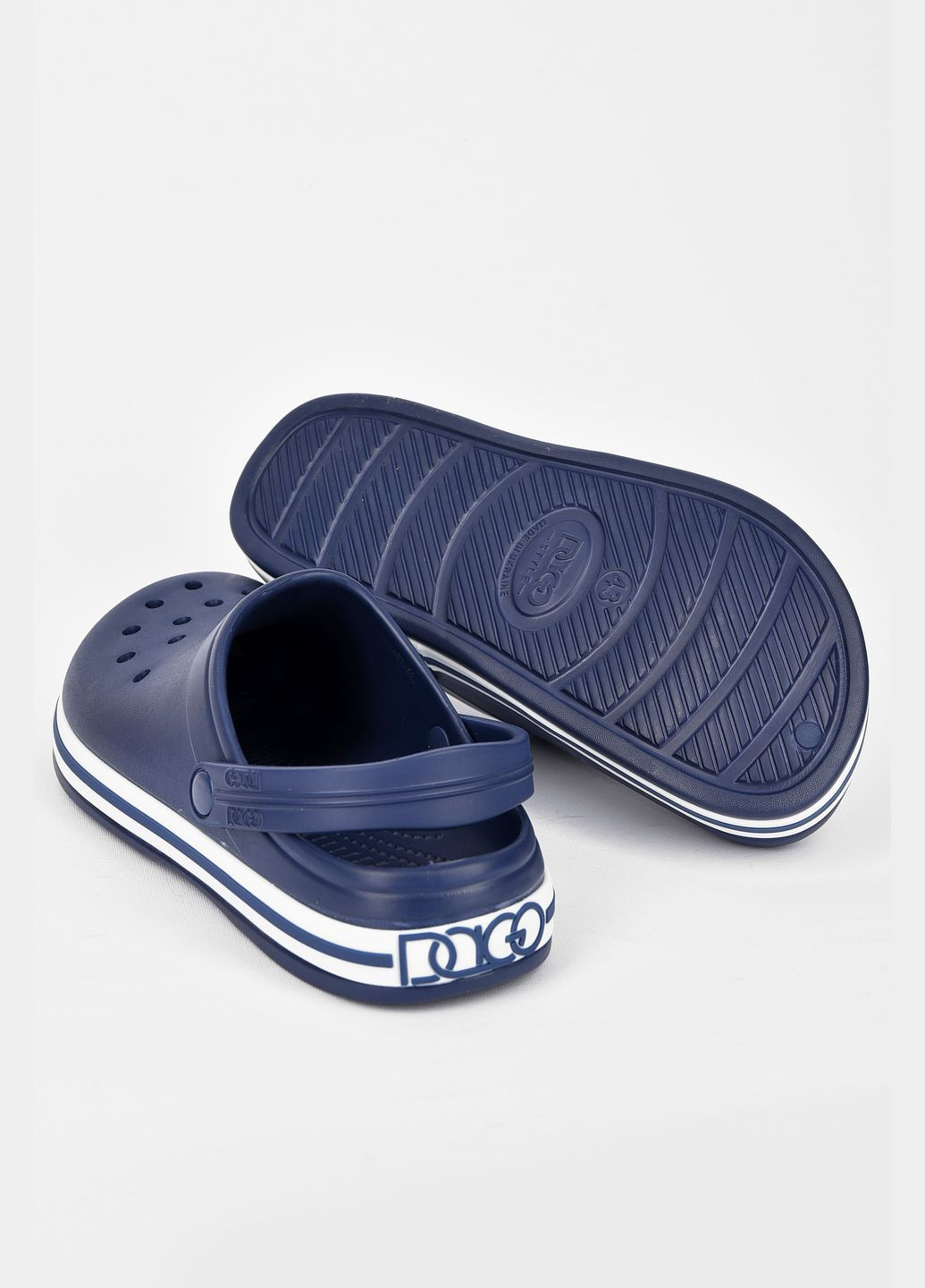 Кроксы мужские темно-синего цвета Let's Shop (326488117)