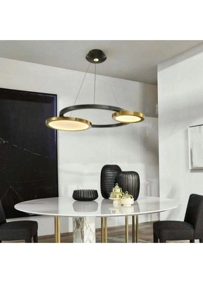 Люстра светодиодная подвесная LED светильник для квартиры на потолок лэд 26748 Черный 35-150х55х80 см. Sunnysky (335975559)