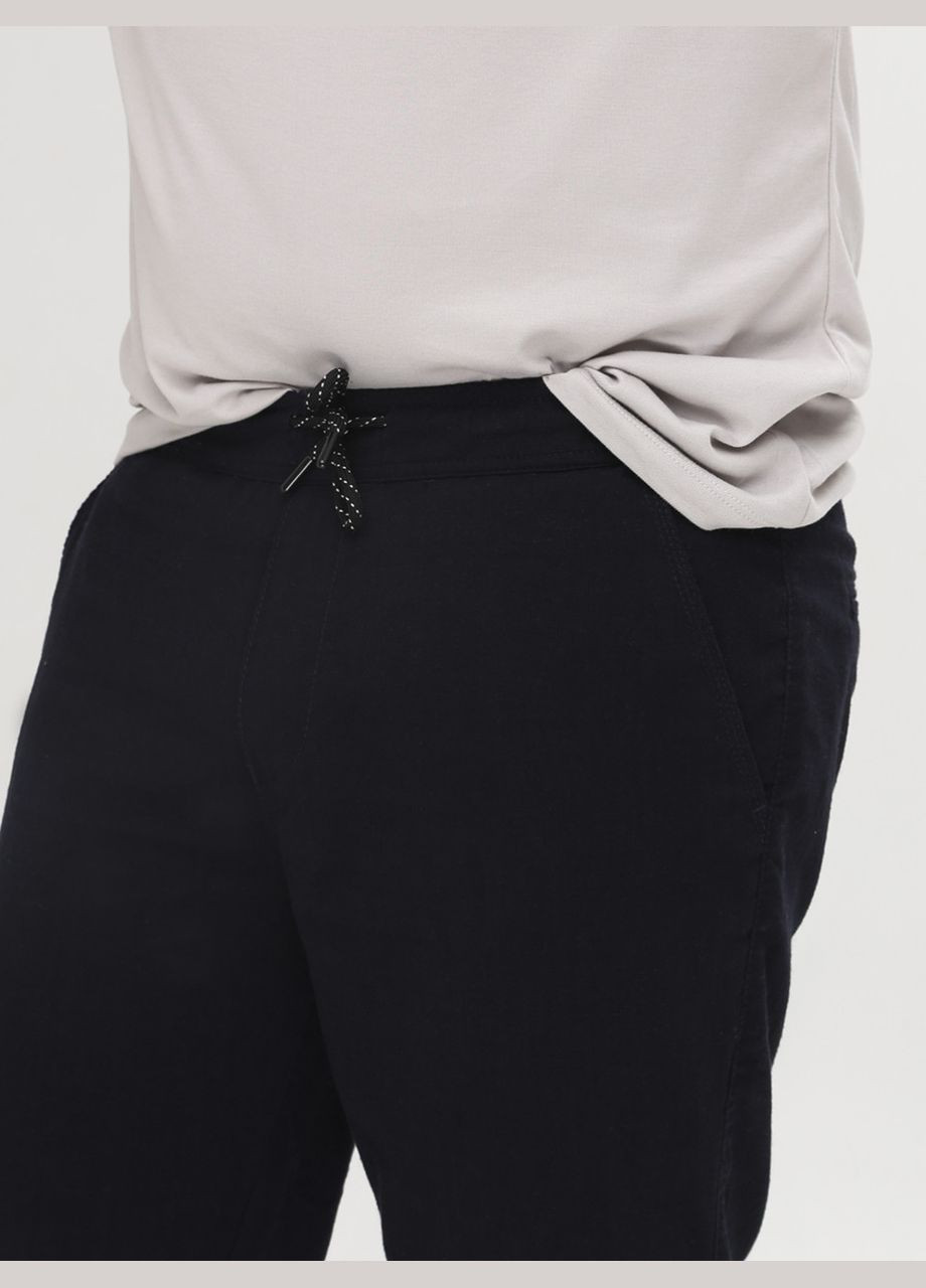 Шорти чоловічі темно-сині бавовняні пояс на резинці Wise Пряма (293057415)