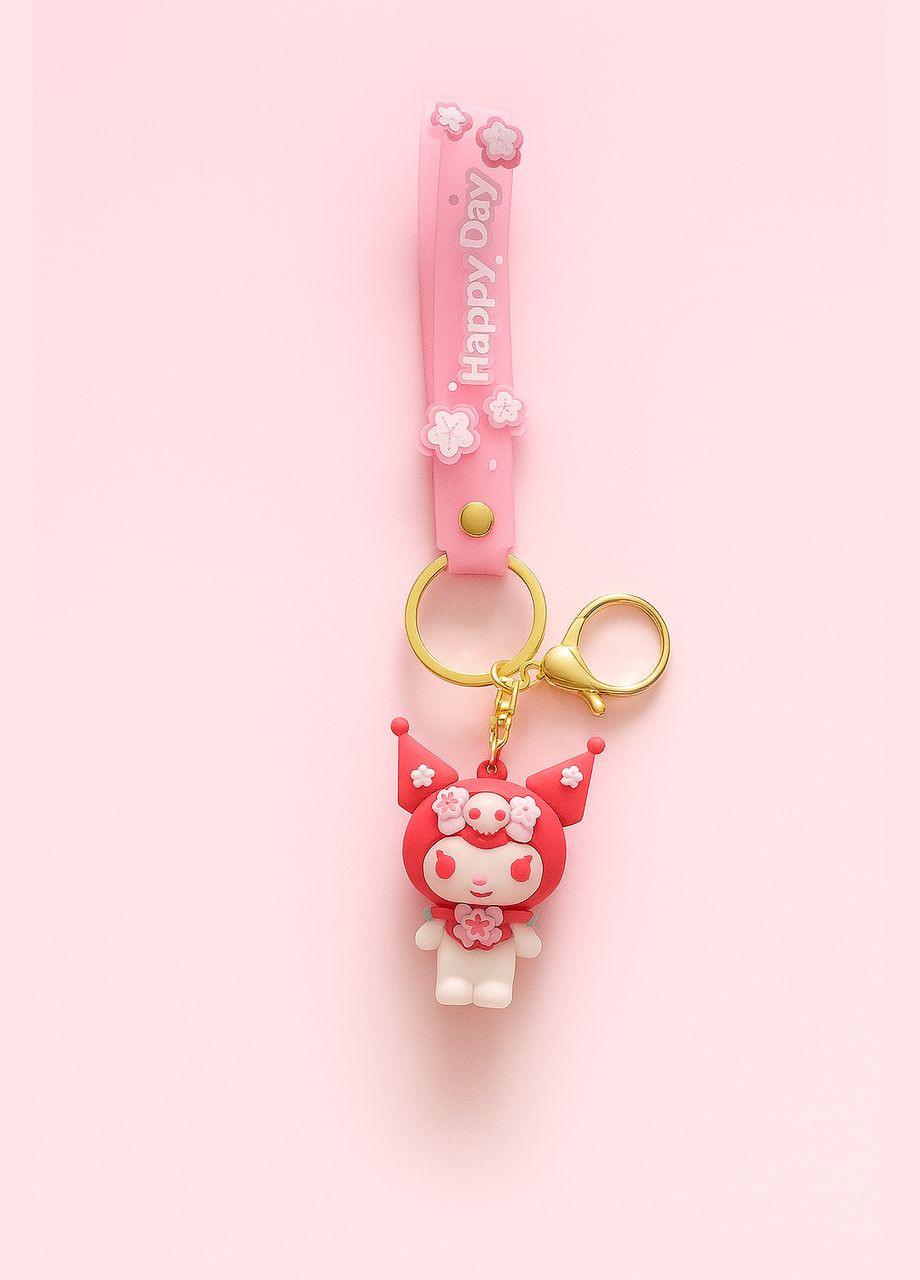 Брелок Kuromi с цветочным декором 6 см No Brand (346871897)