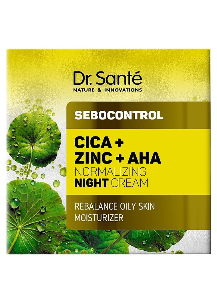 Нормалізуючий нічний крем для обличчя "Цика + Цинк + АНА" Sebocontrol Night Cream 50ml (1457217-34328155) Dr. Sante (368620028)