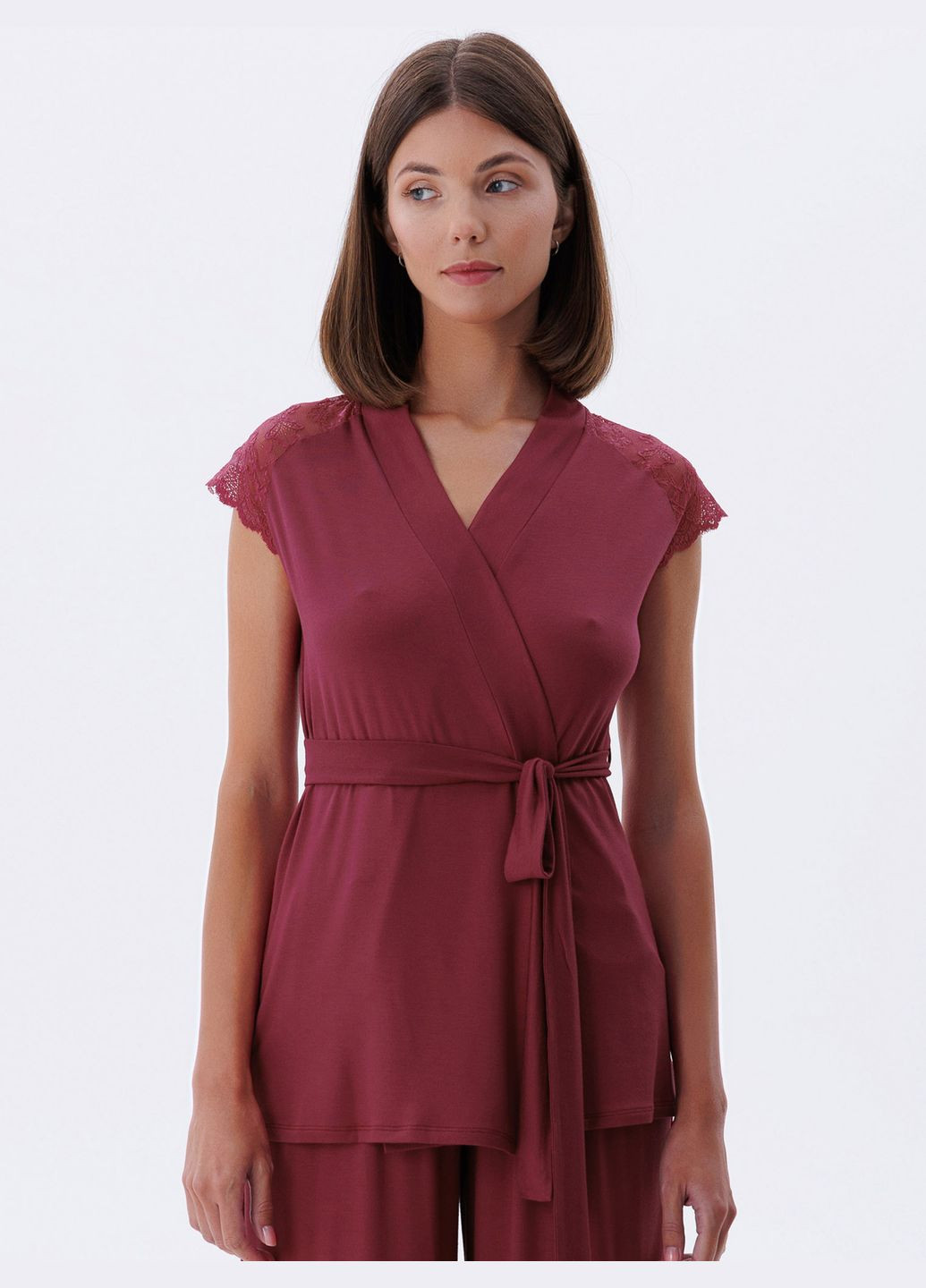 Бордовый демисезонный джемпер женский №1758. Leinle