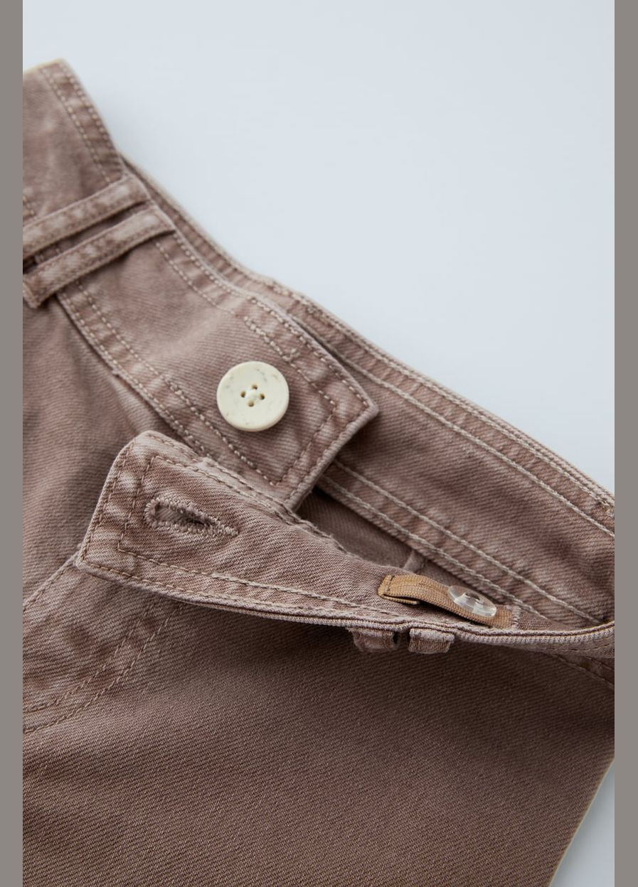 Светло-коричневые демисезонные джинсы Zara