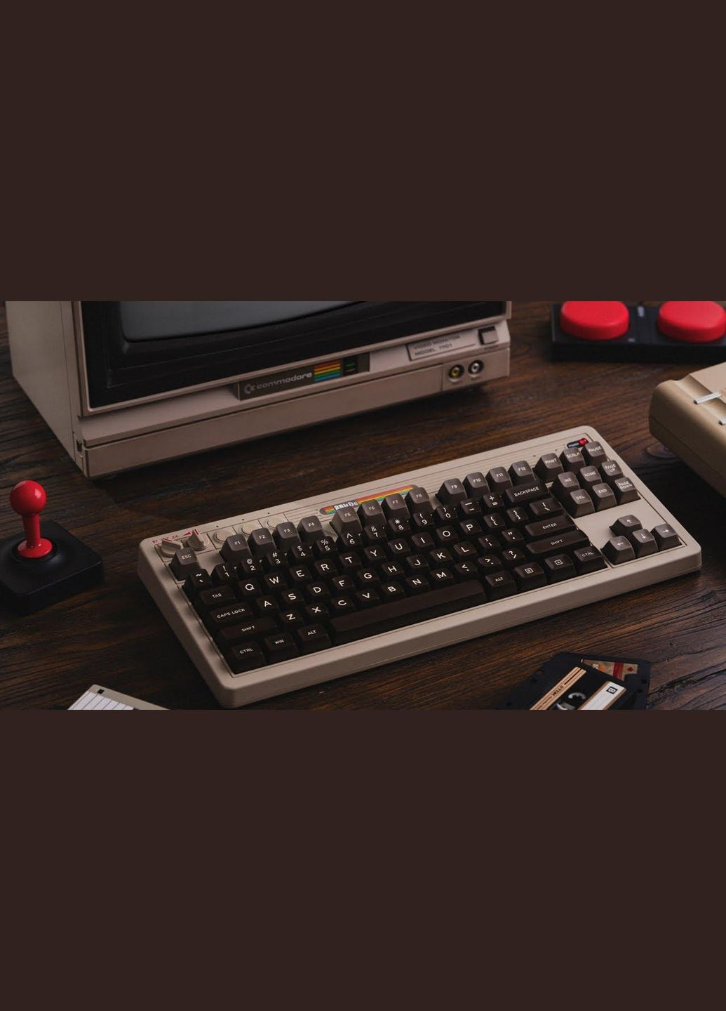 Бездротова механічна ретроклавіатура C64 Edition 8BitDo (313867794)