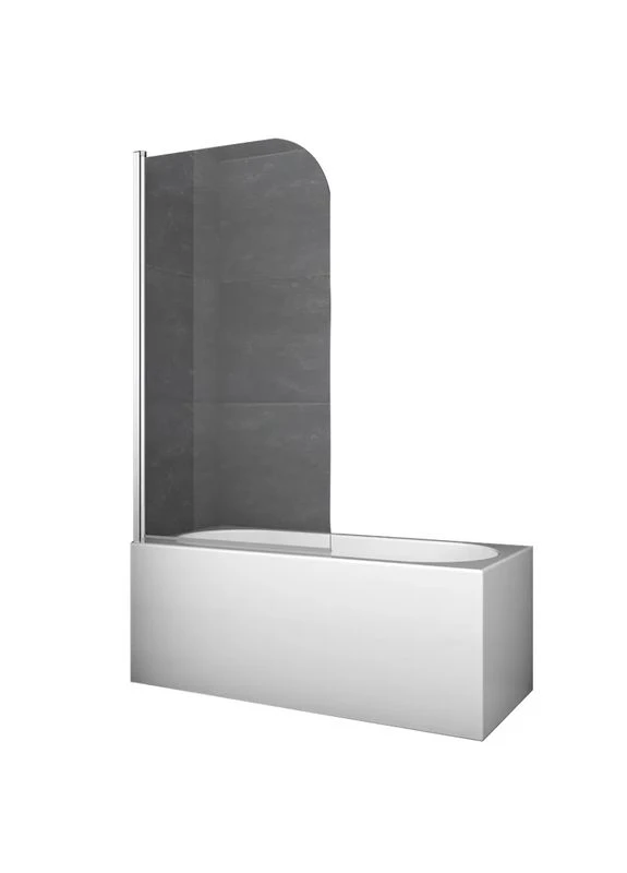 Шторки стеклянные на ванну SR BS01-80x140-TR-01 прозрачное стекло 6мм, хром (KR5400) KOER (388161048)