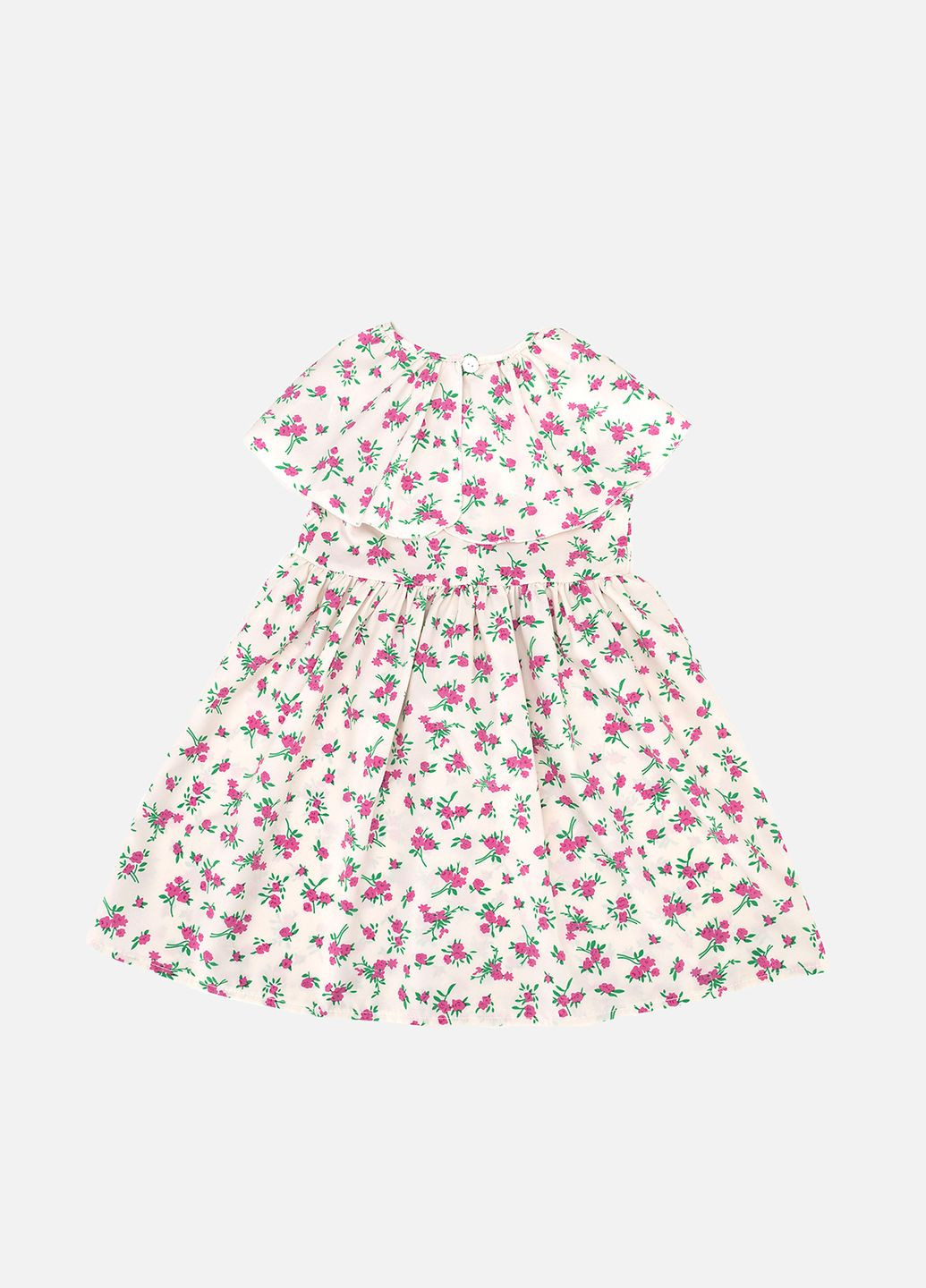 Молочна сукня з коротким рукавом для дівчинки колір молочний цб-00247373 Yuki (297060031)