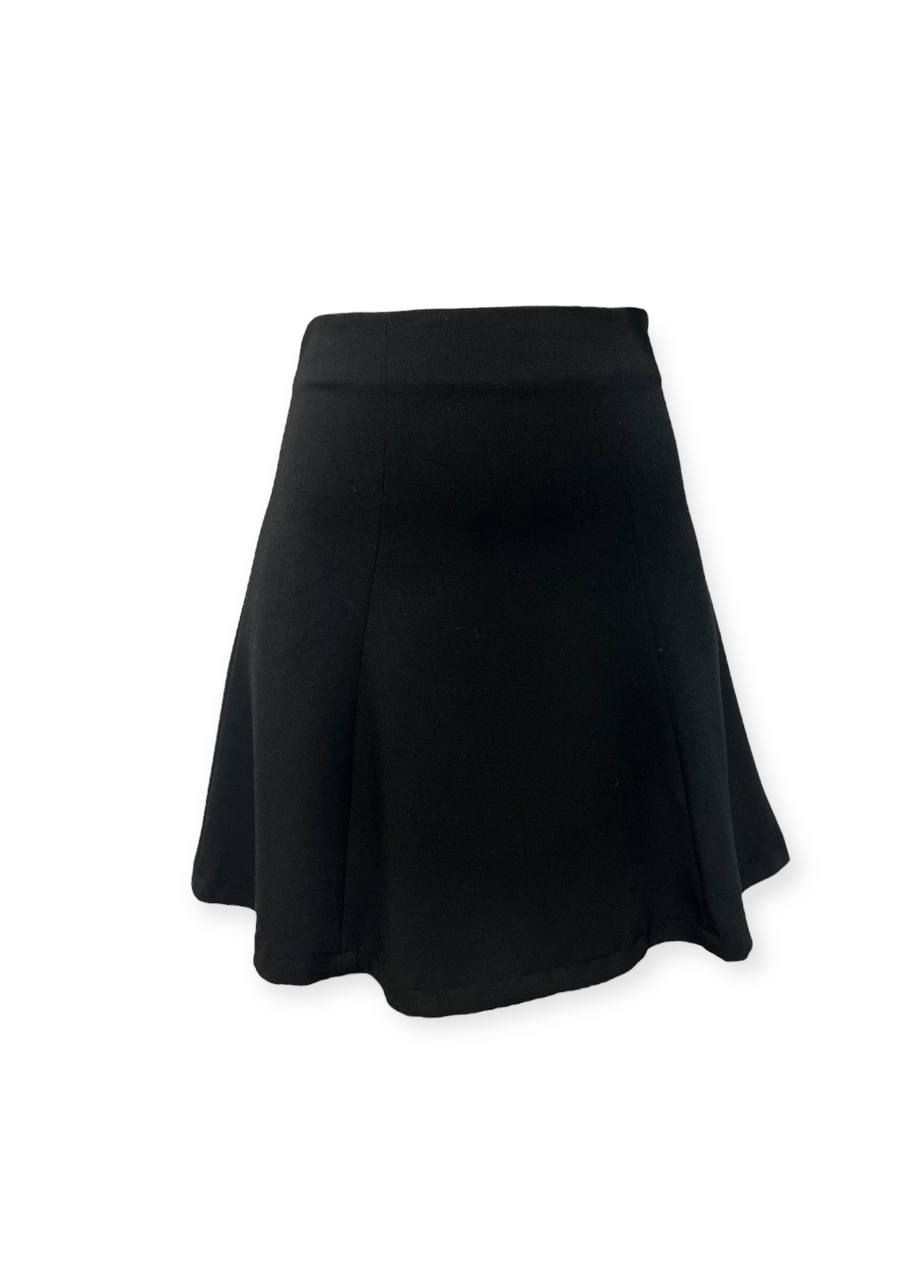 Черная повседневная однотонная юбка черный French Connection