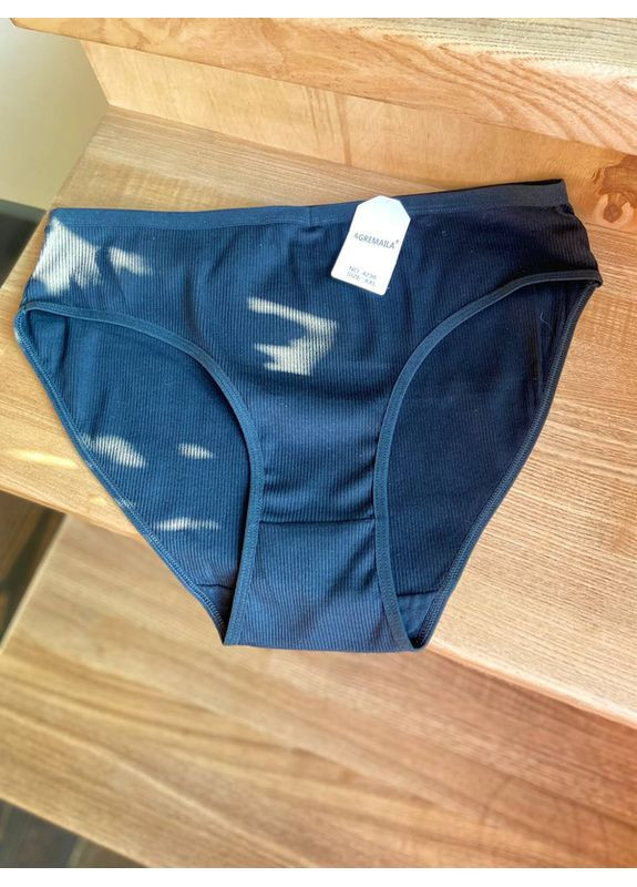 Трусики-сліпи жіночі батальні з бавовни у дрібний рубчик на високій посадці Agremaila Сліп (360804765)