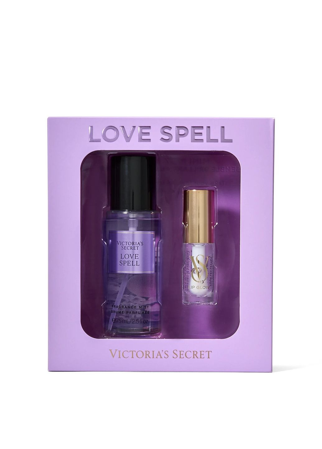 Подарунковий набір — міст та блиск для губ Love Spell Victoria's Secret Mist & Kiss Two-Piece Gift Set (329715711)