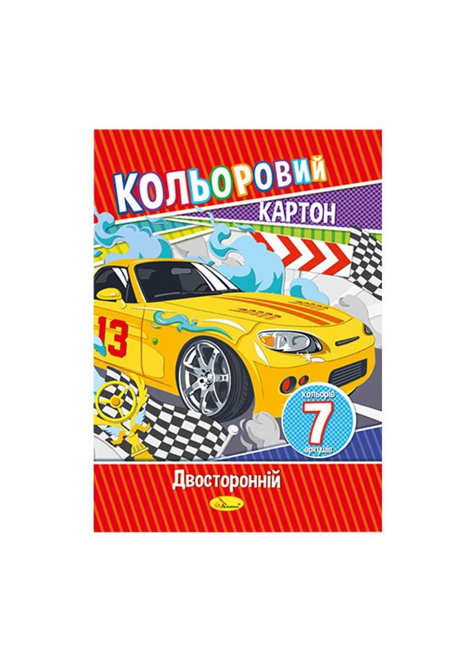 Набор цветного картона А4 АП-1102 двухсторонний 7 листов (Автоспорт) No Brand (330604449)