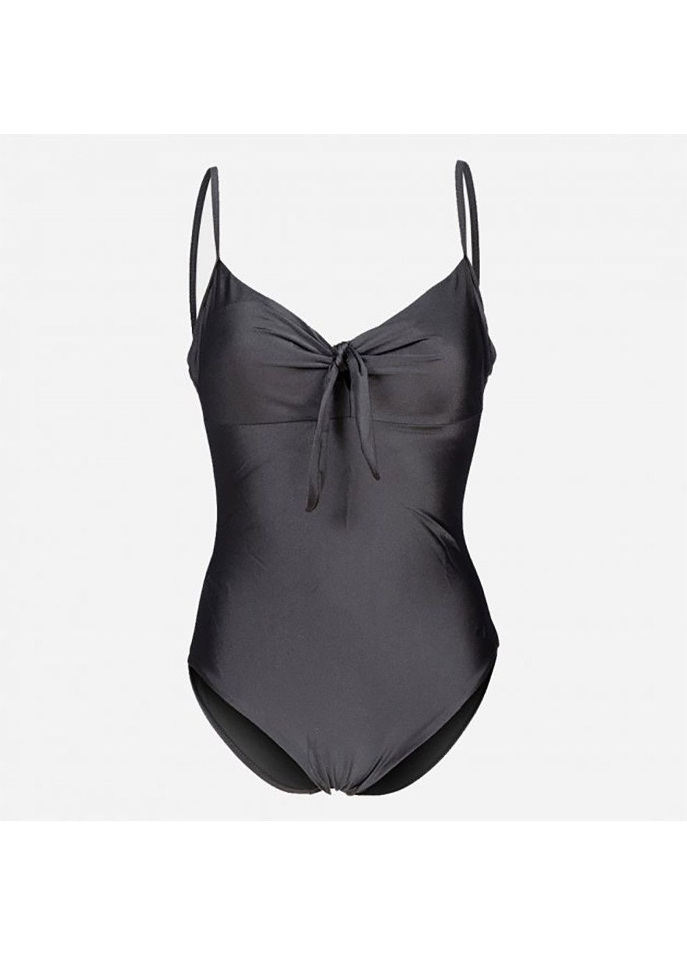 Темно-серый демисезонный купальник женский закрытый shila u back асфальт Arena