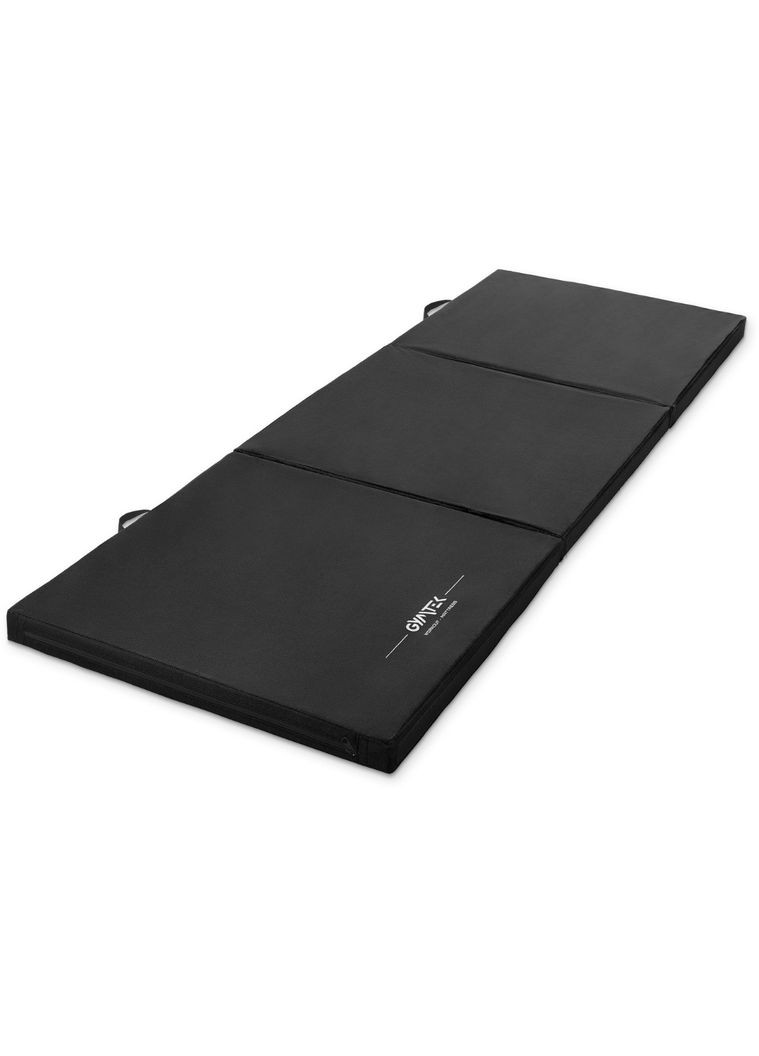 Мат гимнастический жесткий 5см с липучкой черный Gymtek (361952054)