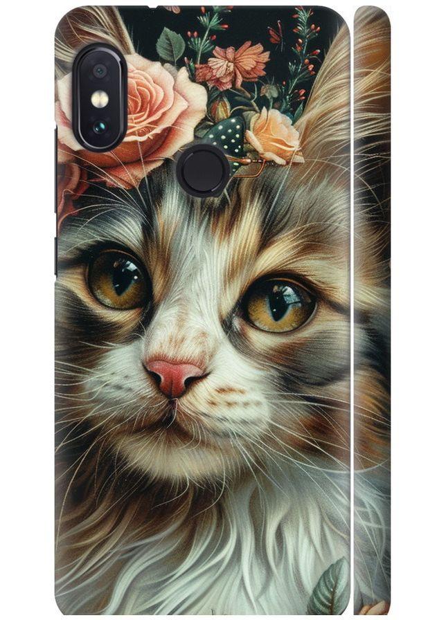3D пластиковий матовий чохол 'Cats and flowers' для Endorphone Xiaomi Redmi Note 5 (287273642)