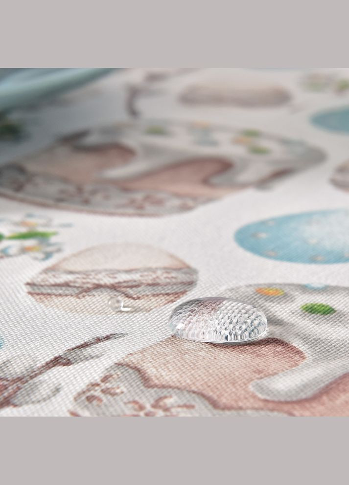 Скатерть 170х260 см хлопковая скатерть с водоотталкивающей пропиткой, пасхальный принт праздничная IDEIA (342128683)