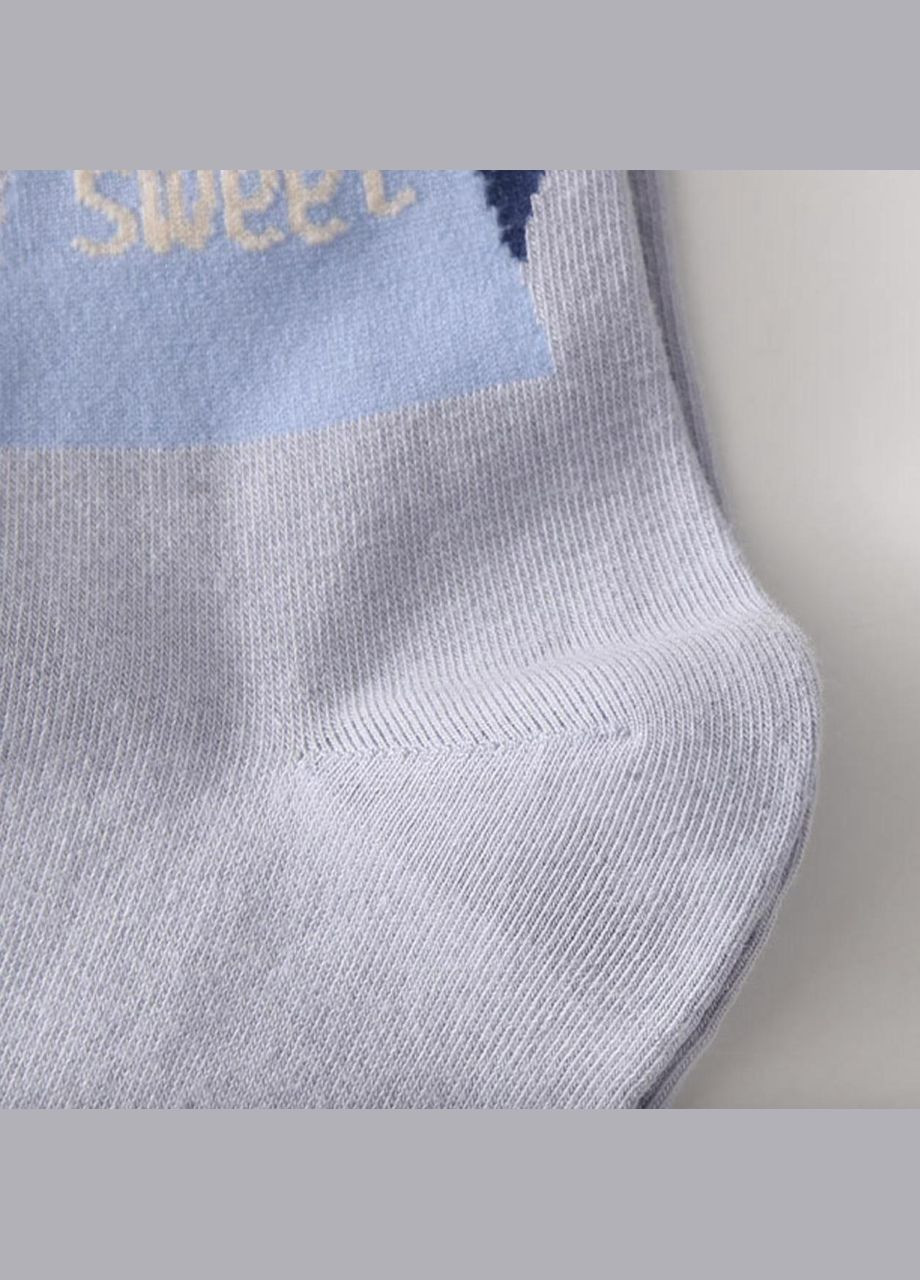 Комбинированные женские высокие носки, хлопковые, 35-40р., яркие с рисунком, набор 5 шт, разноцветные (336386178)