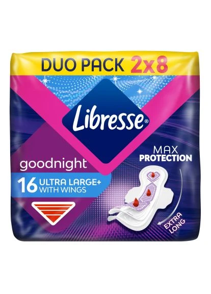 Гигиенические прокладки Ultra Goodnight Large 16 шт. (7322540960273) Libresse Ultra Goodnight Large 16 шт. (401164290)