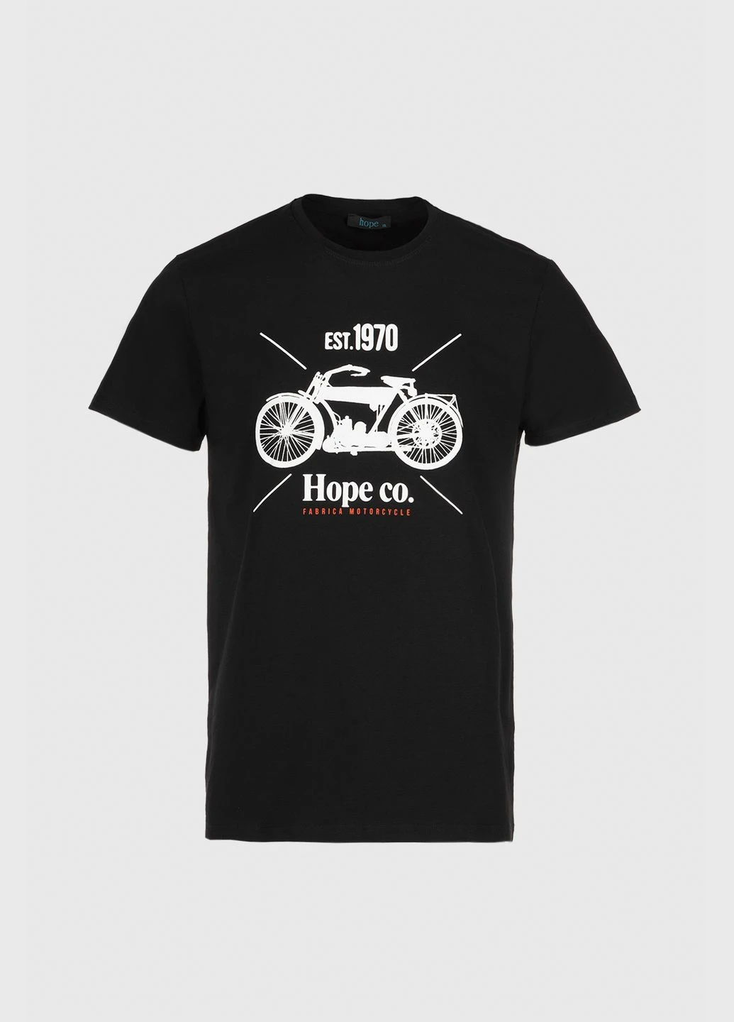 Чорна футболка з принтом чоловіча hp-969 Hope