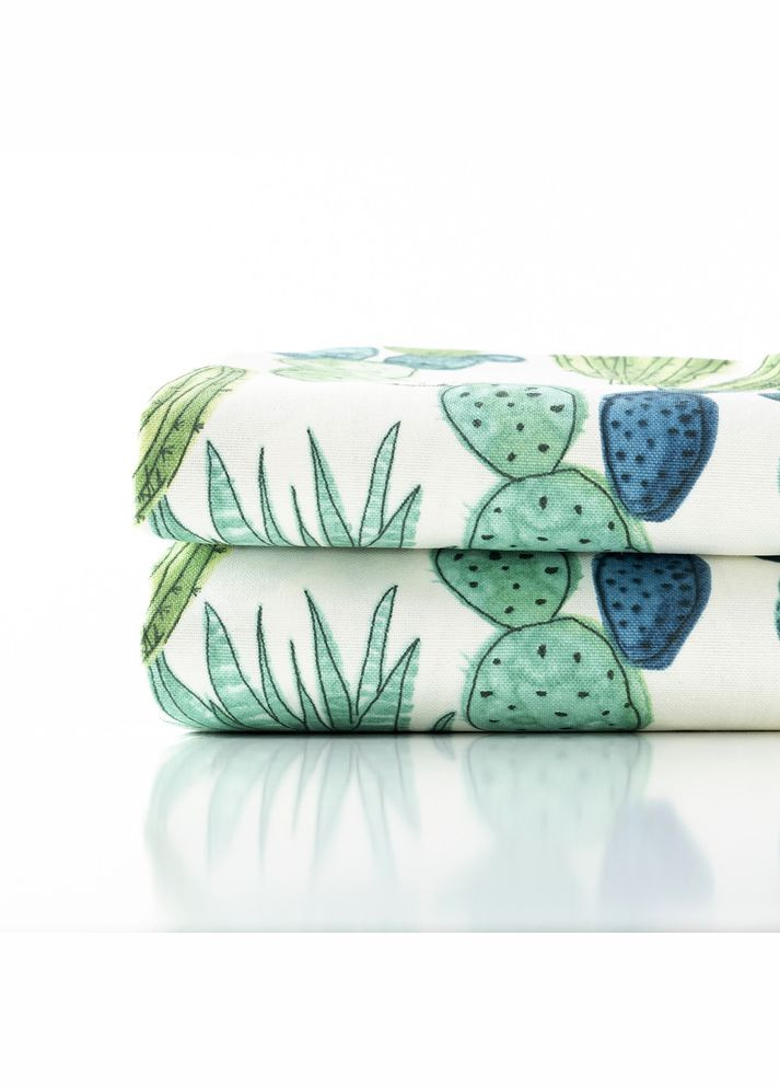 Скатерть 140х170 см с пятно и водоотталкивающей пропиткой хлопок кактус зеленый IDEIA (343053488)