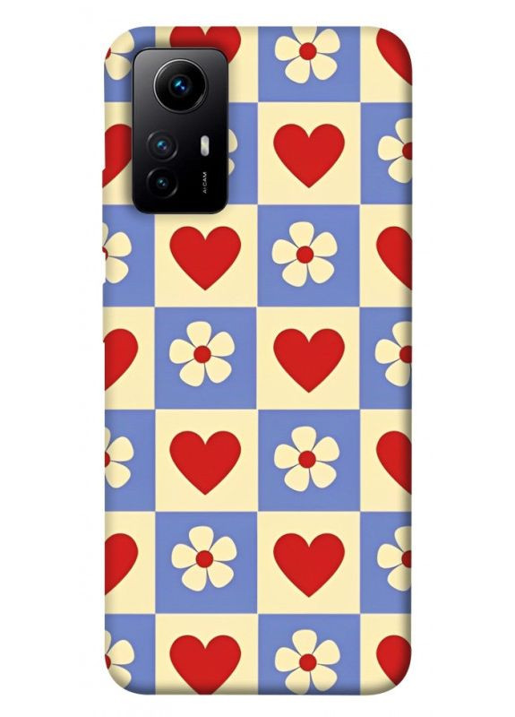 Чохол з принтом для Xiaomi Redmi Note 12S / для Ксяомі, сяомі, ксіомі редмі ноте 12с Серця-квіточки No Brand (338603339)