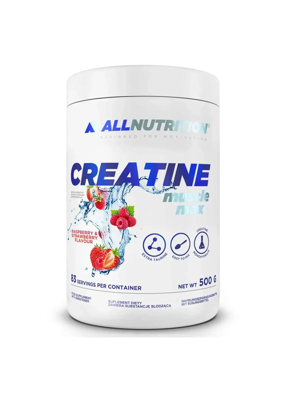 Креатин моногідрат Creatine Muscle Max All Nutrition, малина-полуниця, 500 г Allnutrition (369609379)