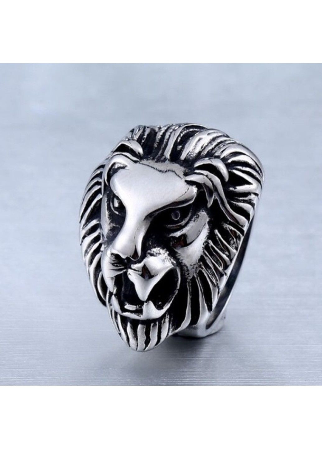 Готична чоловіча печатка лев з медичної сталі RM-024 No Brand (299634605)