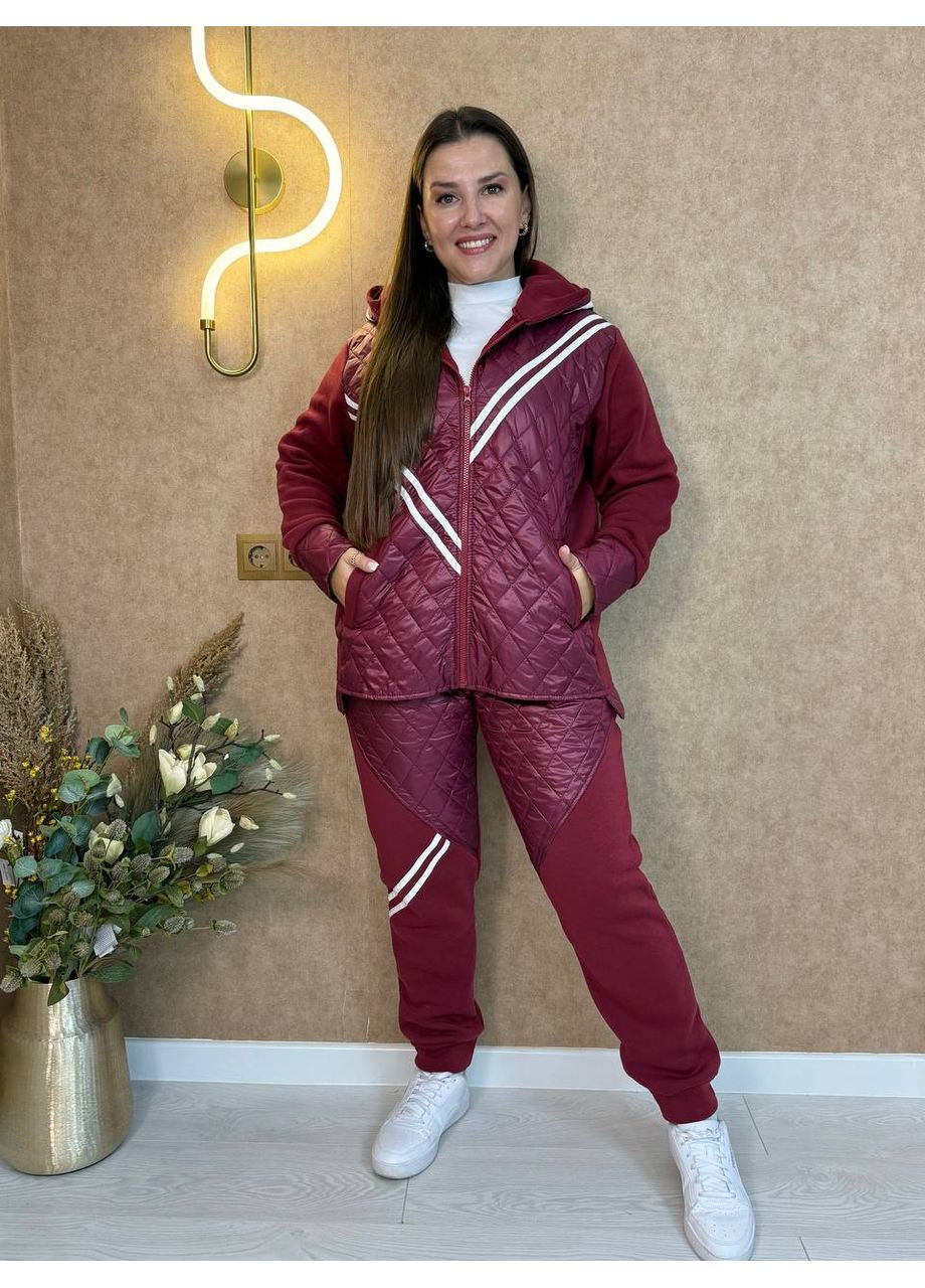 Стеганный костюм-двойка с лампасами — ЗАМЕРЫ В ОПИСАНИИ DK/DL Мода без кордонів (368760533)