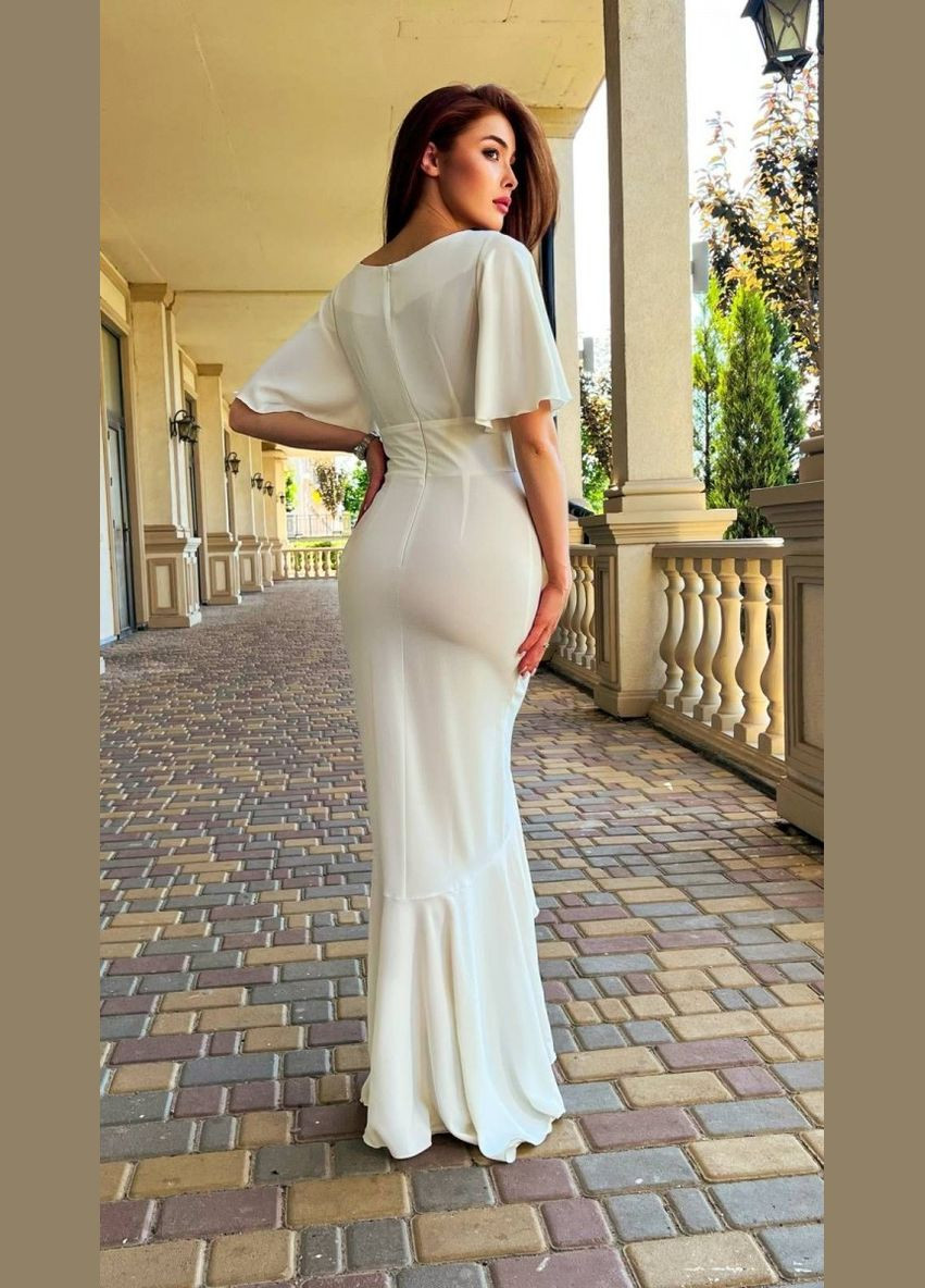 Білий вечірня плаття футляр Annita однотонна