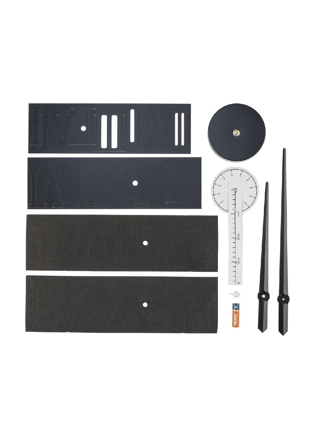 Большой настенный DIY часы d90-120см Римские цифры черный Auriol (315787021)