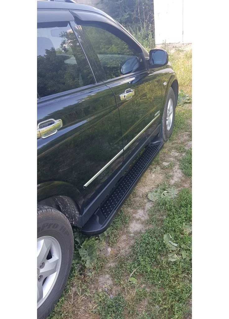 Боковые Подножки Allmond Black (2 шт., Алюминий) для SsangYong Kyron 2005-2014 гг Erkul (392174507)