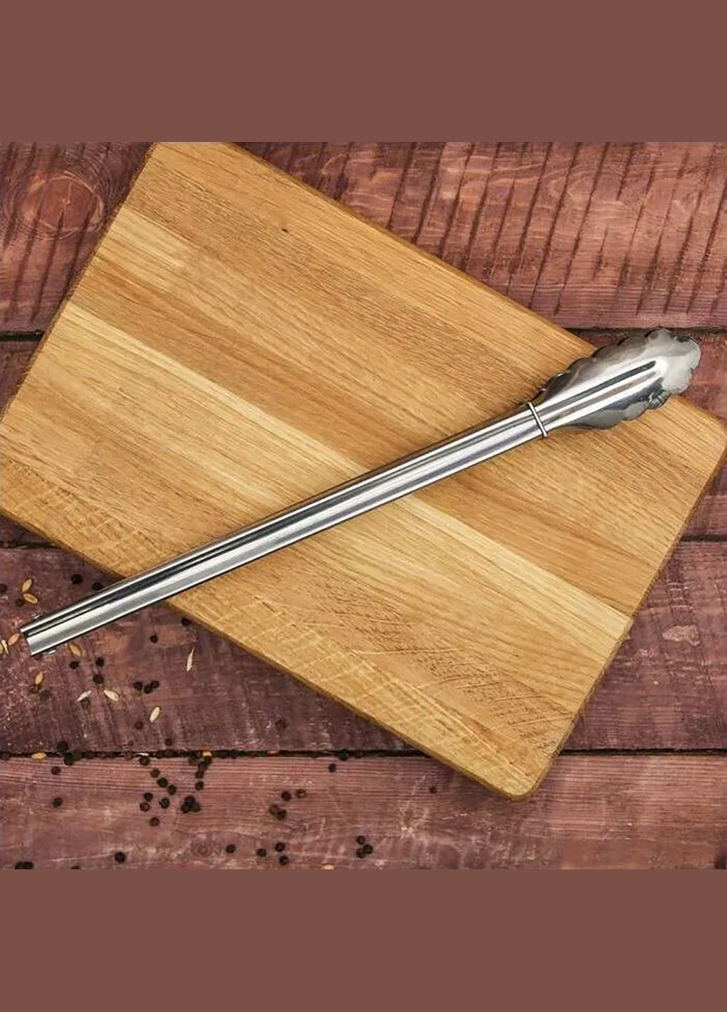 Щипцы кухонные универсальные из нержавеющей стали "Лепесток" для барбекю гриля мяса, рыбы, овощей 27 см Kitchen Master (314459739)