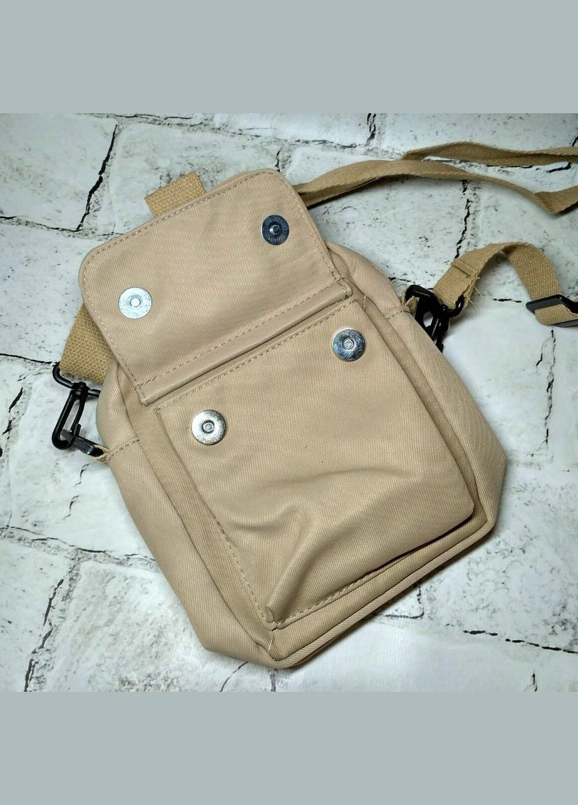 Сумочка детская для девочки кросс-боди с ремешком 20х16х6 см Бежевая No Brand (339092440)